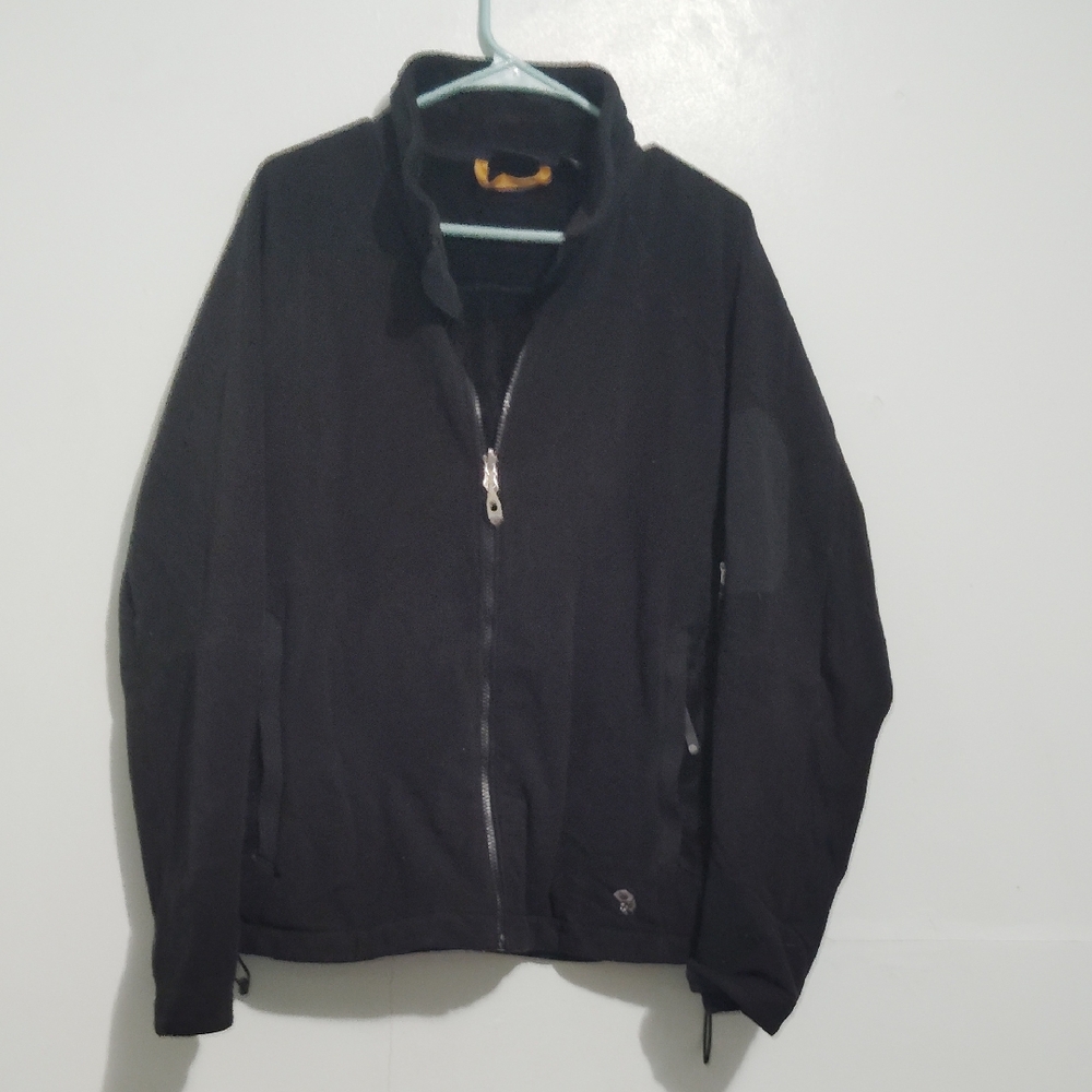 Mountain Hardwear Black Fleece Jacket with Yellow Accents
